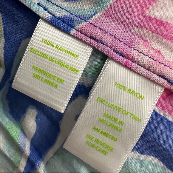 Lilly Pulitzer Blouse Off Shoulder Floral Pink Summer Dainty Size Extra Small - Picture 5 of 6